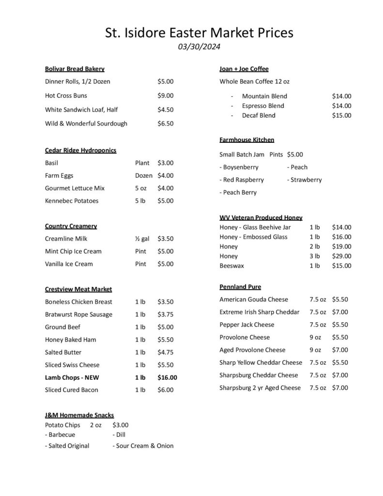 Cmi Walkup Price List (3 30 24) Isidore.docx Page 001