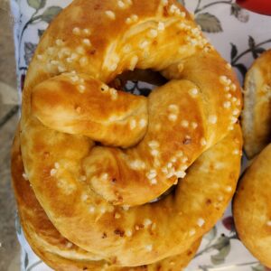 Garlic and Ramp Pretzels